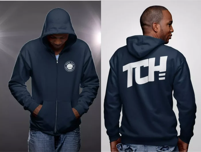 TCH Navy Blau Zip Hoody