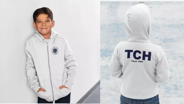 TCH 1989 Kinder Weiß Zip Hoddy