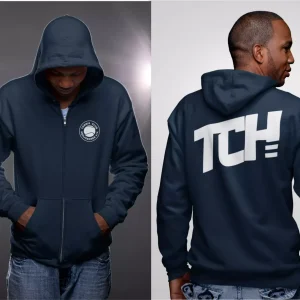 TCH Navy Blau Zip Hoody