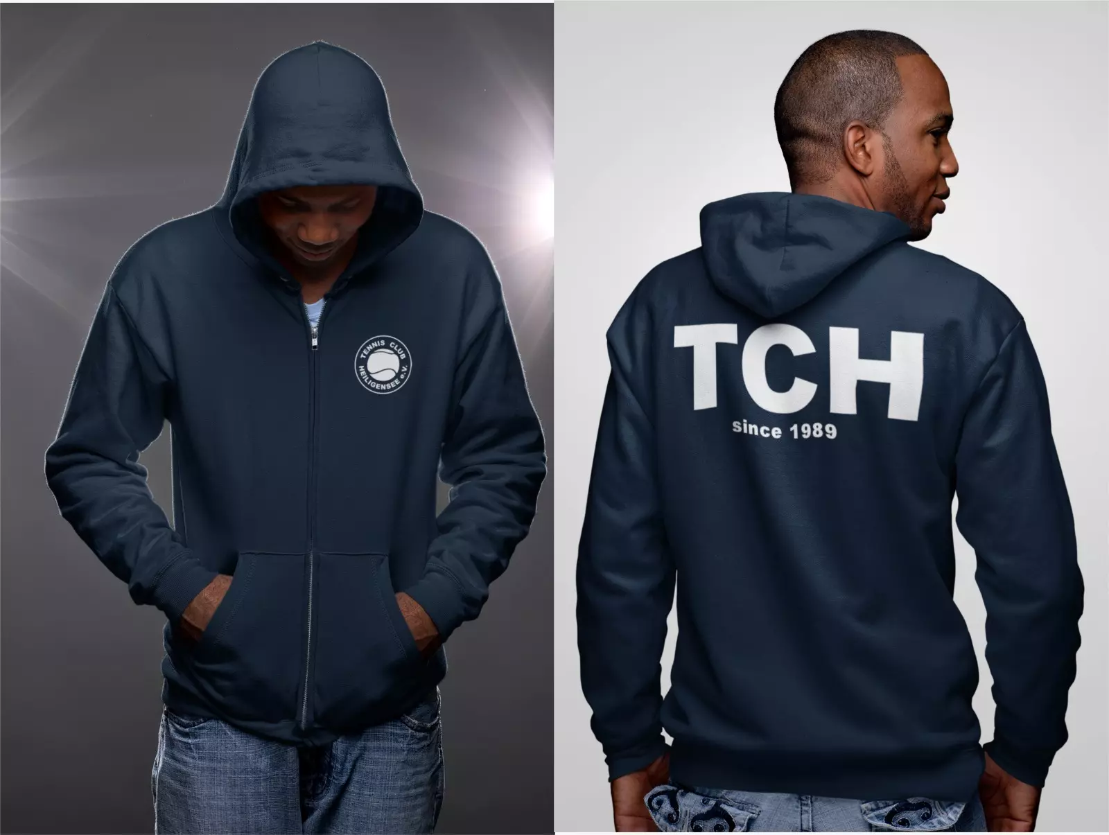 TCH Since 1989 Navy Blau Zip Hoody